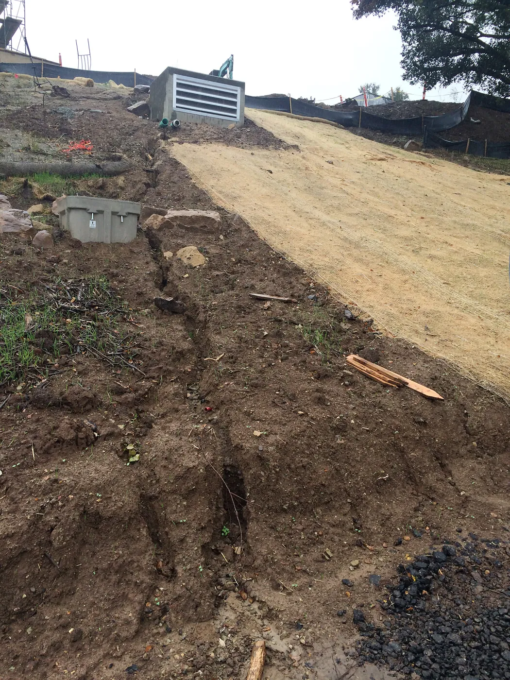 Earth tube intake on slope east of the Pritzlaff Conservation Center