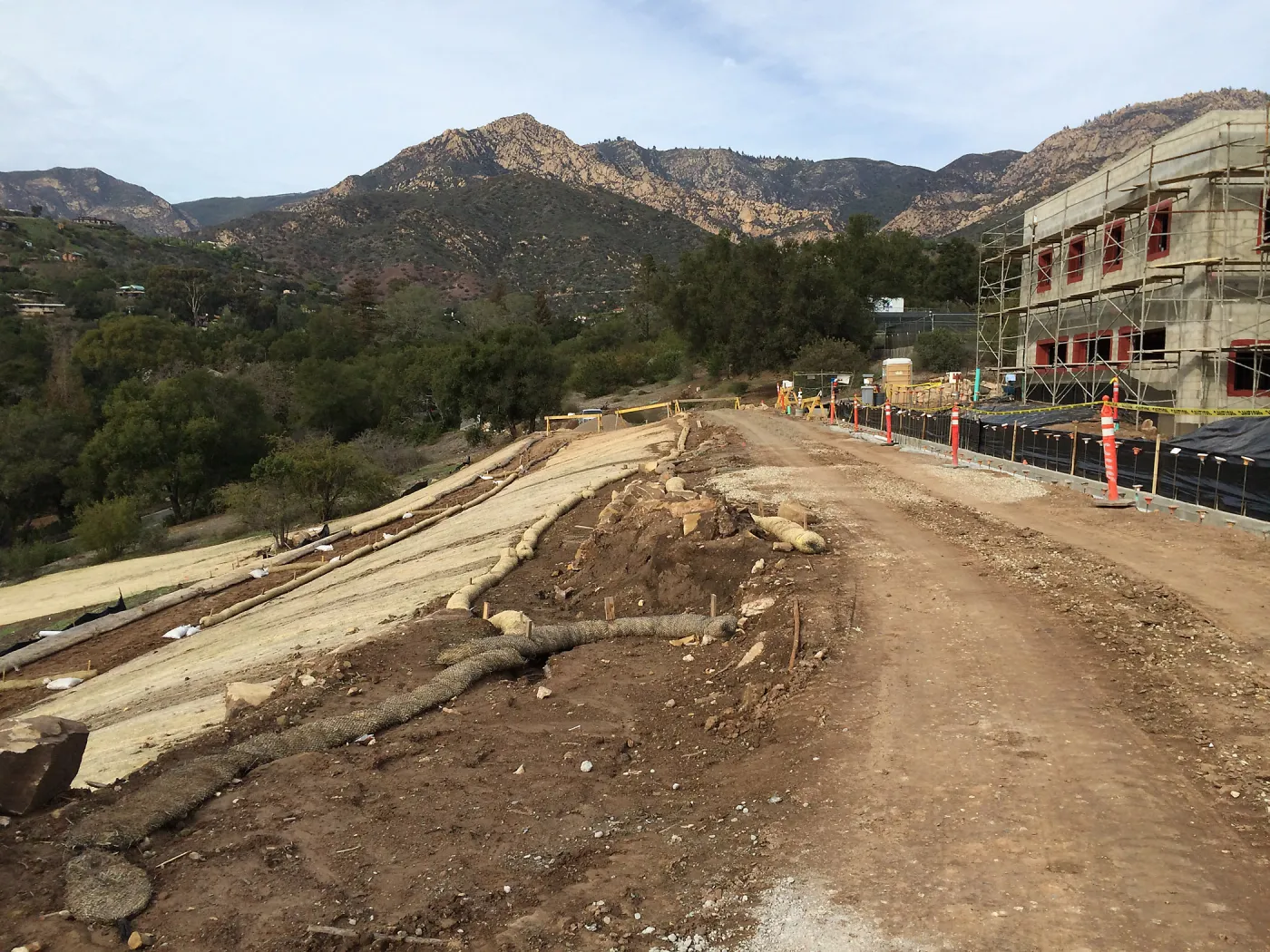Construction of Pritzlaff Conservation Center, west slope