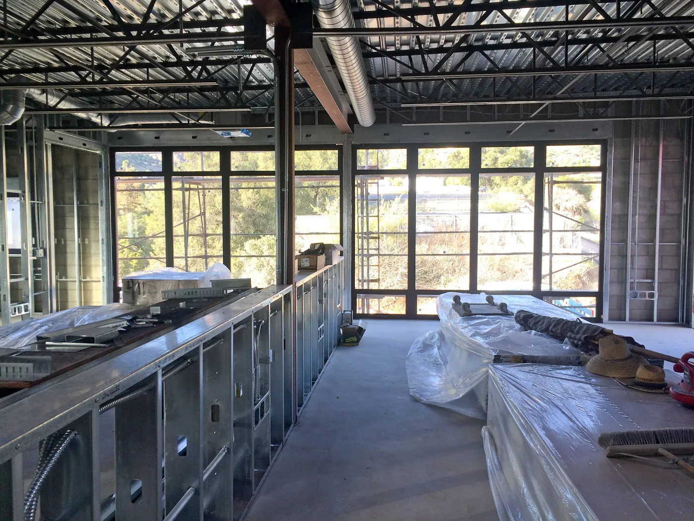 Construction of Prtizlaff Conservation Center, second floor bullpen