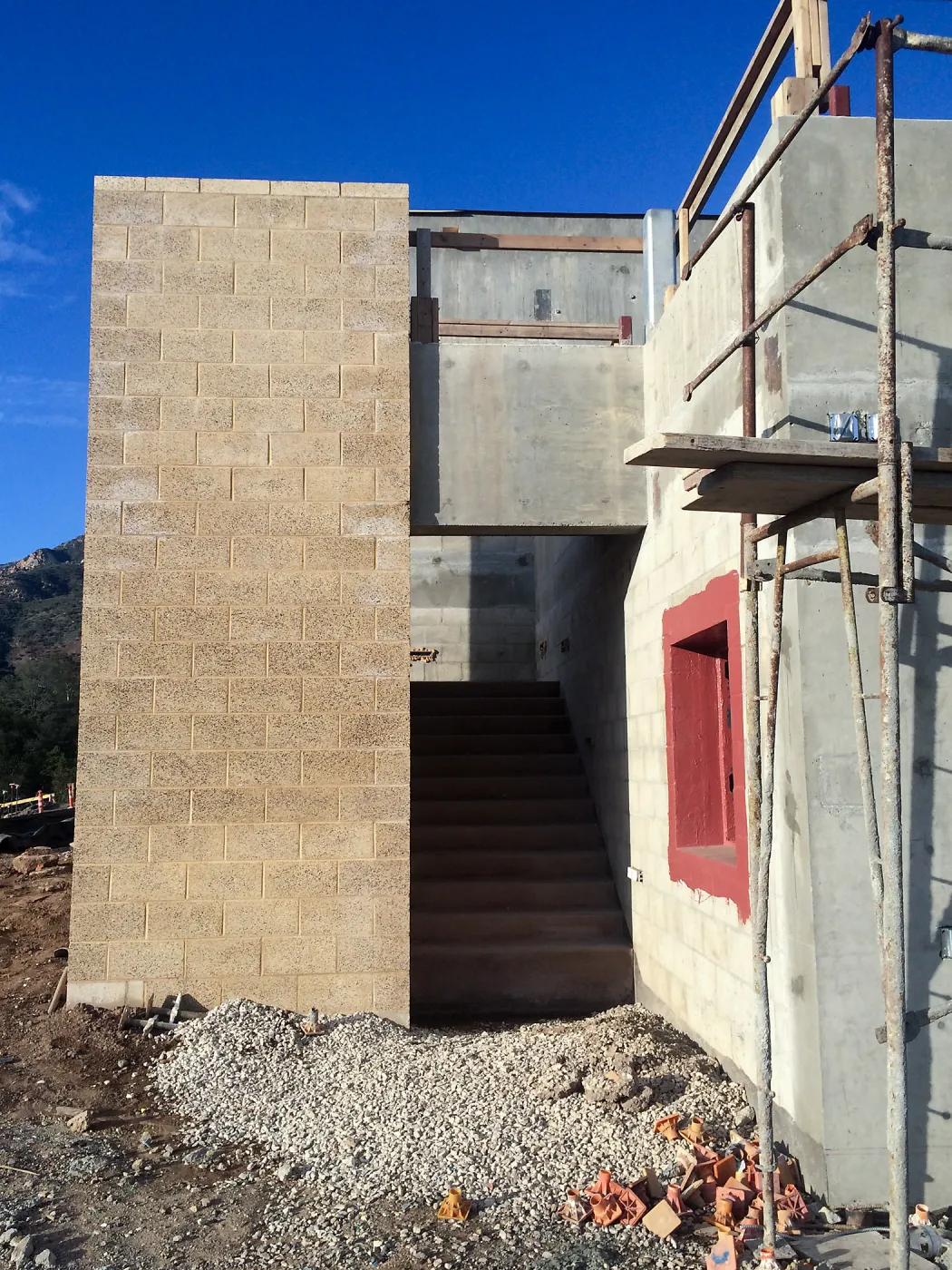 Construction of Prtizlaff Conservation Center, southwest corner exterior
