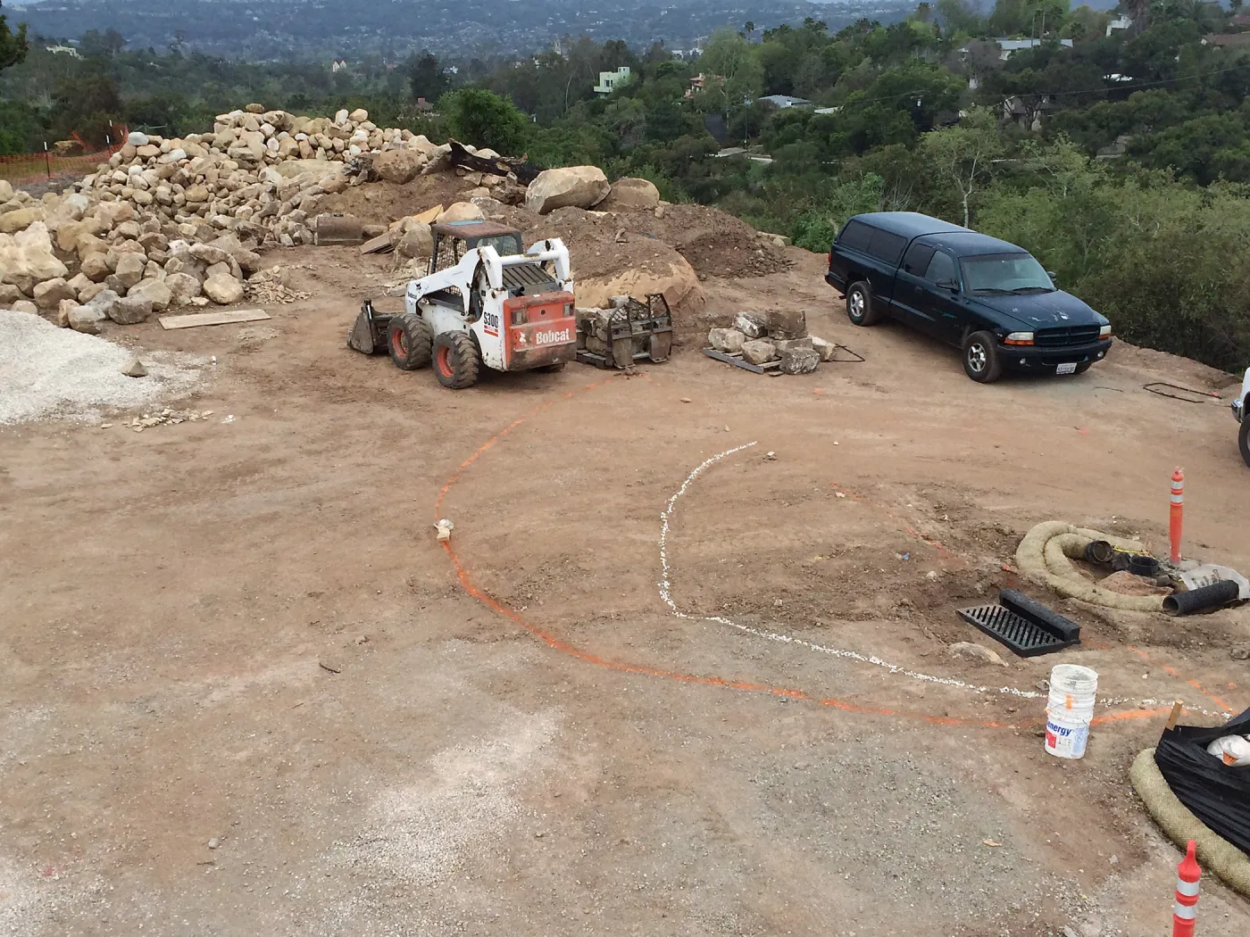 Laying out Island sculpture at Pritzlaff Conservation Center