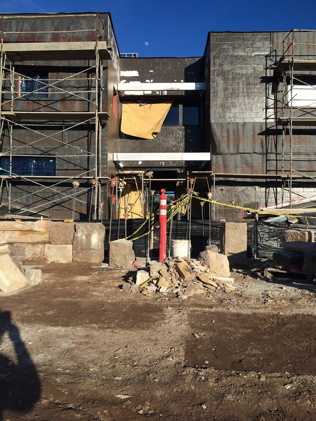 Construction of Pritzlaff Conservation Center, west entrance exterior