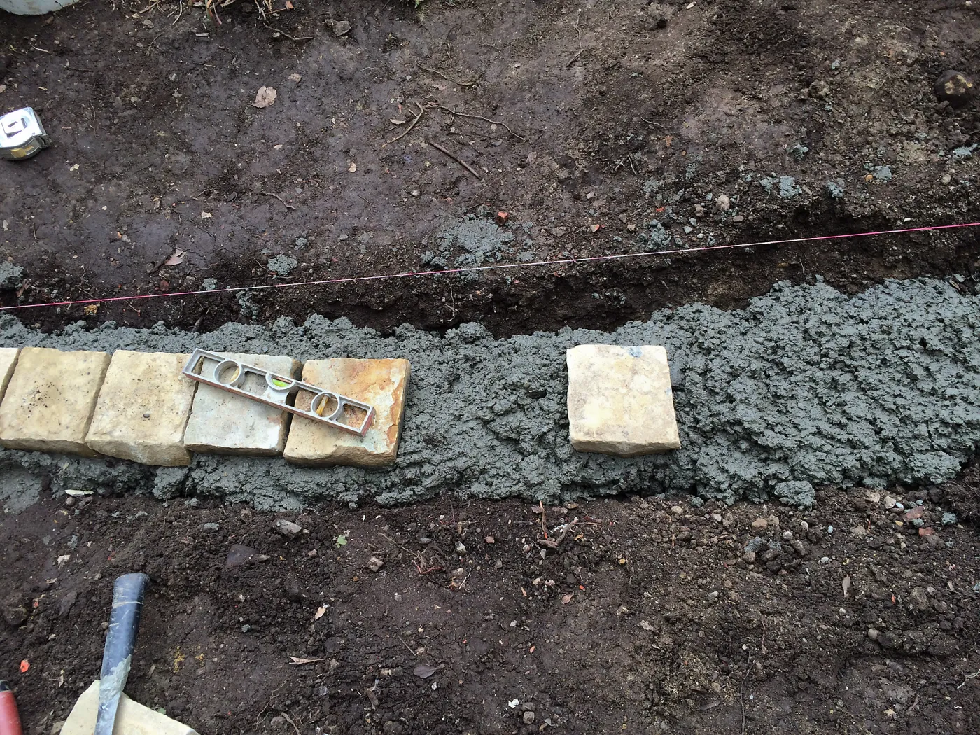 Flagstone area installation, Water Wise Home Garden