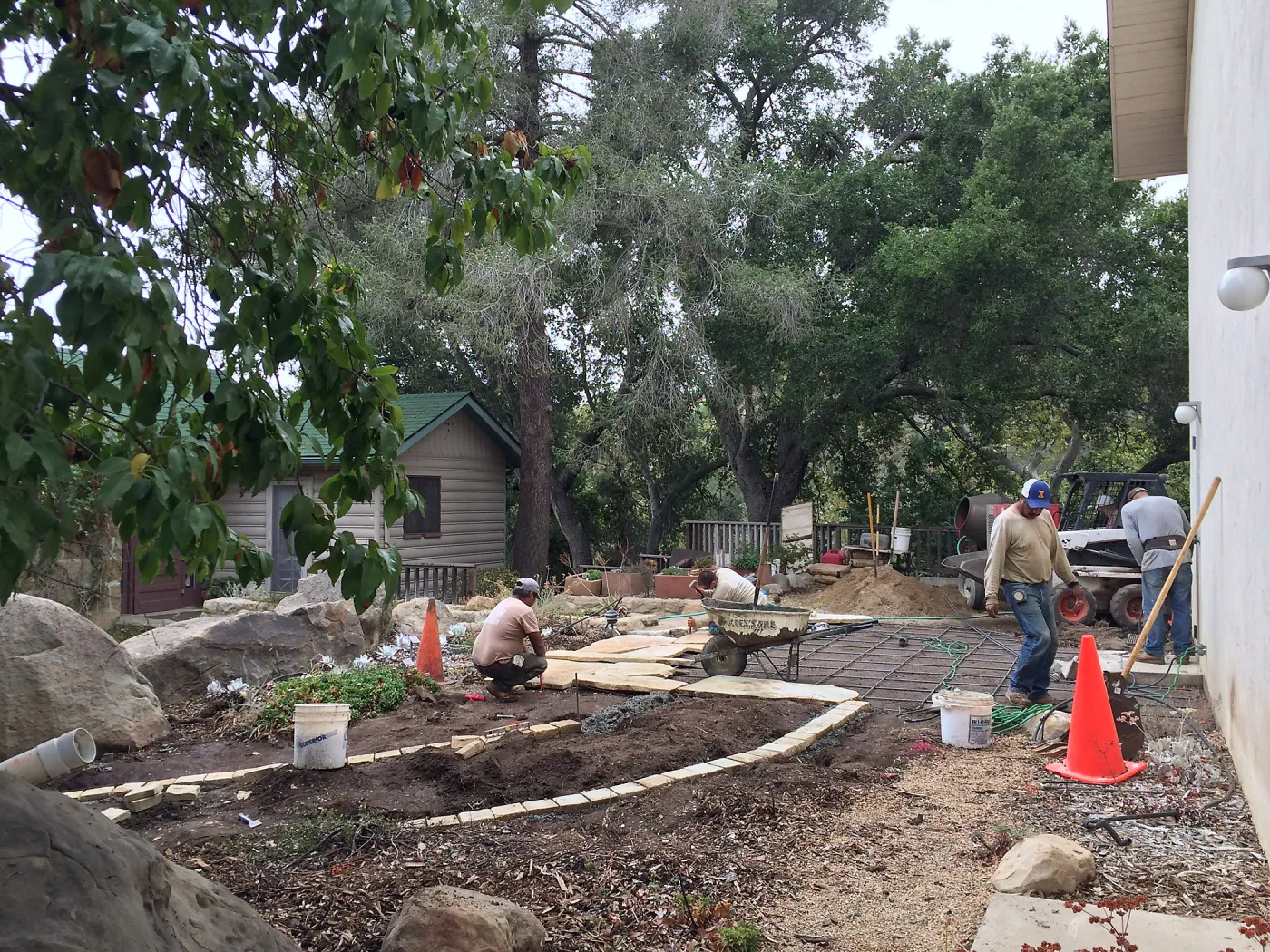 Flagstone area installation, Water Wise Home Garden