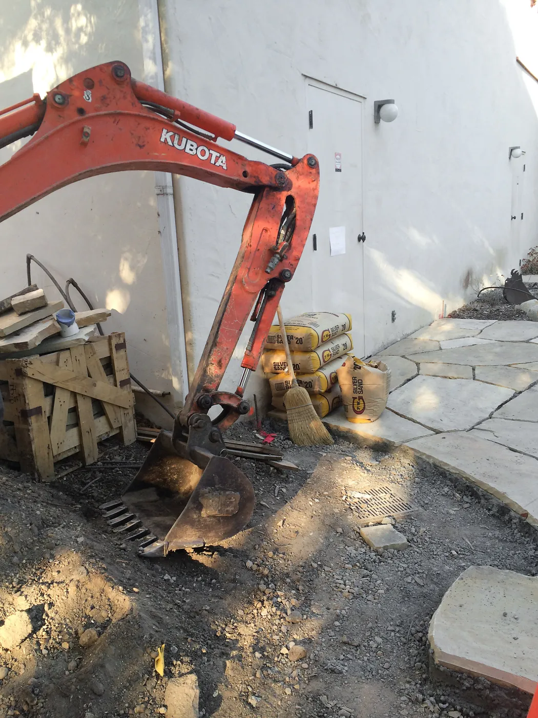 Flagstone area installation, Water Wise Home Garden