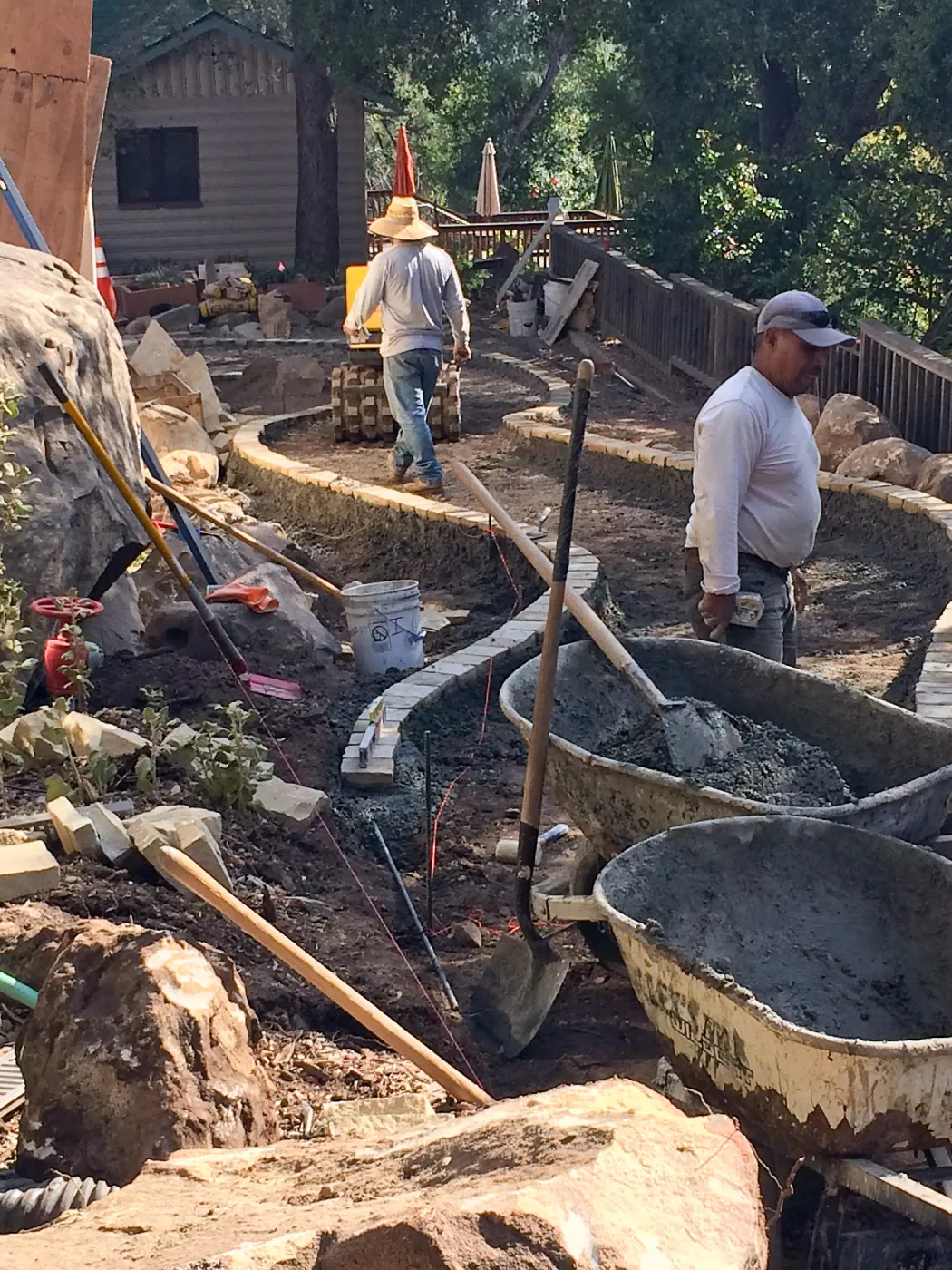 Preparing new path to Cottage and Water Wise Home Garden