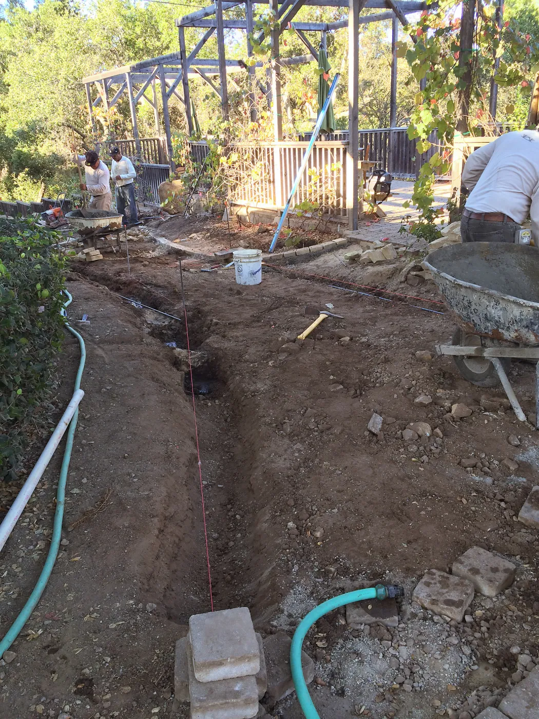 Preparing new path to Cottage and Water Wise Home Garden