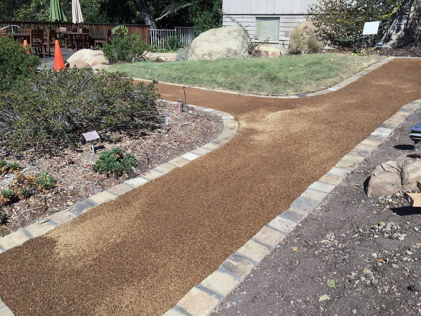 New Eco-Pave path around Cottage and Water Wise Home Garden