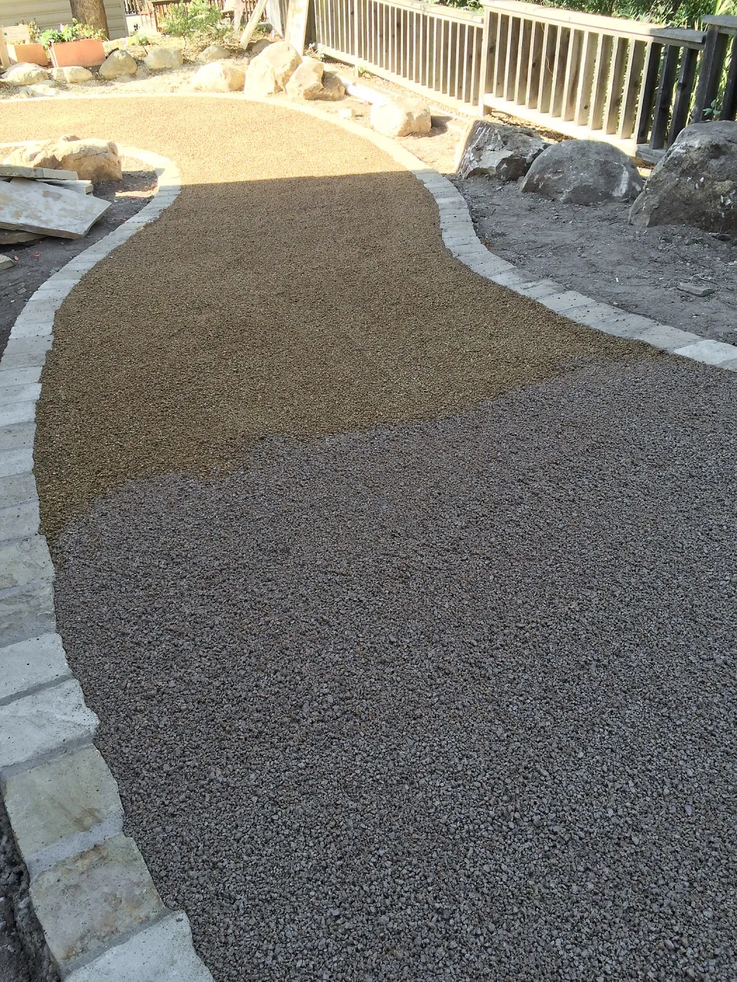 New Eco-Pave path around Cottage and Water Wise Home Garden