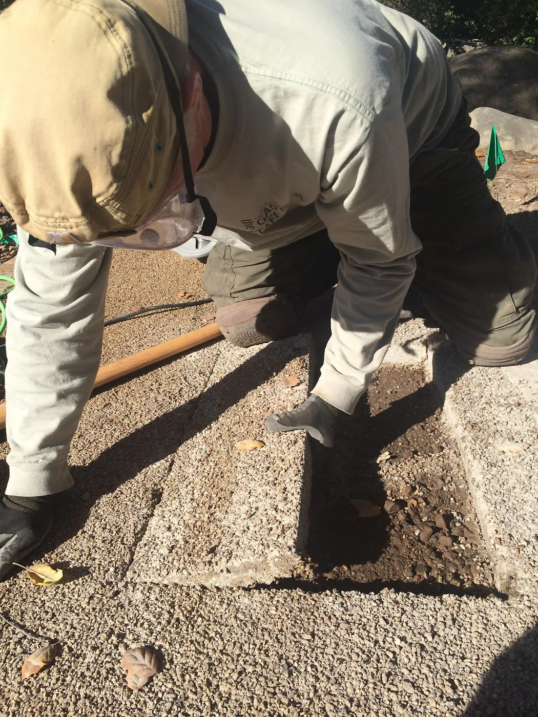 Repair of Eco-Pave path at Water Wise Home Garden