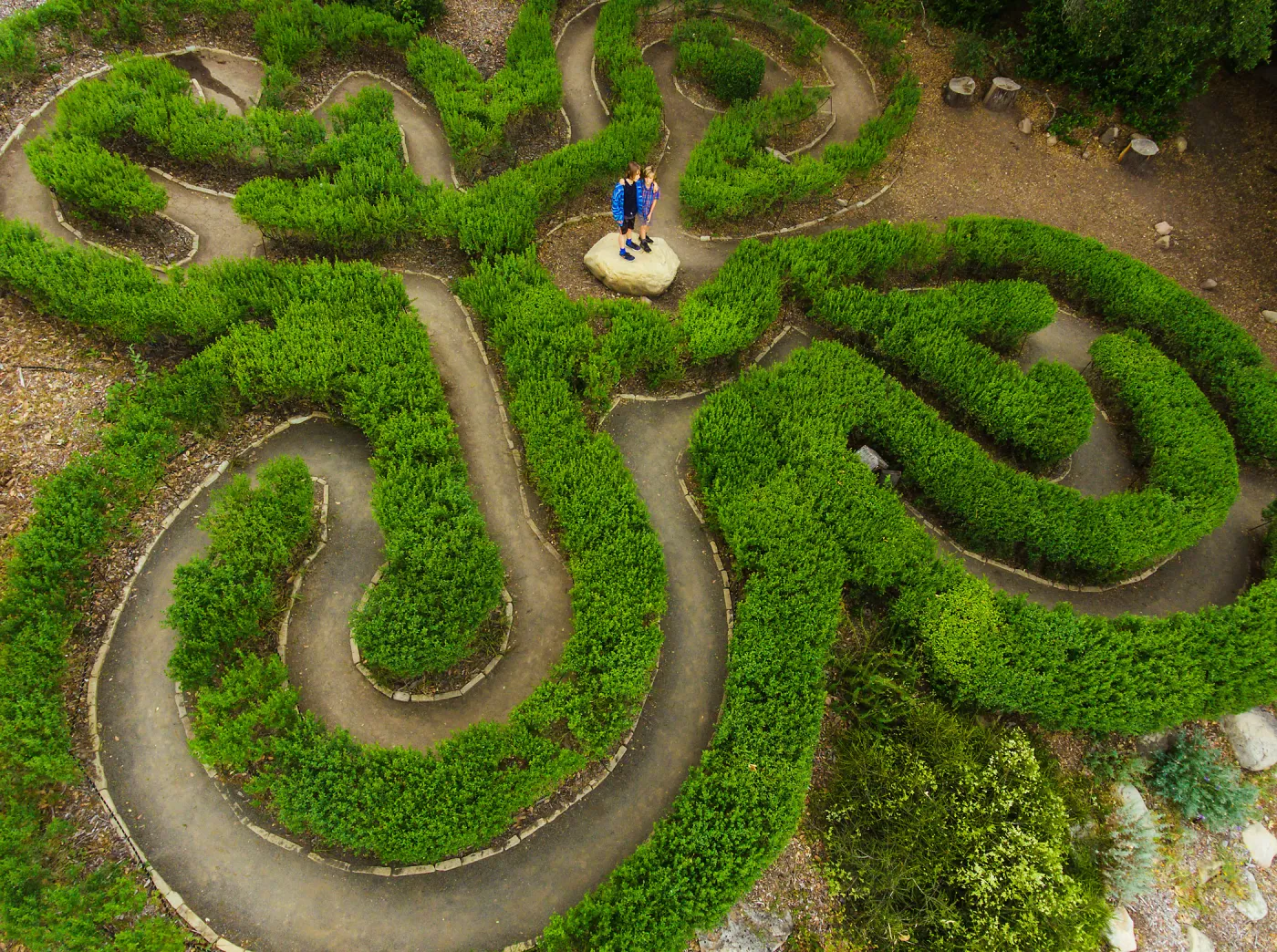 Aerial view of Centennial Maze