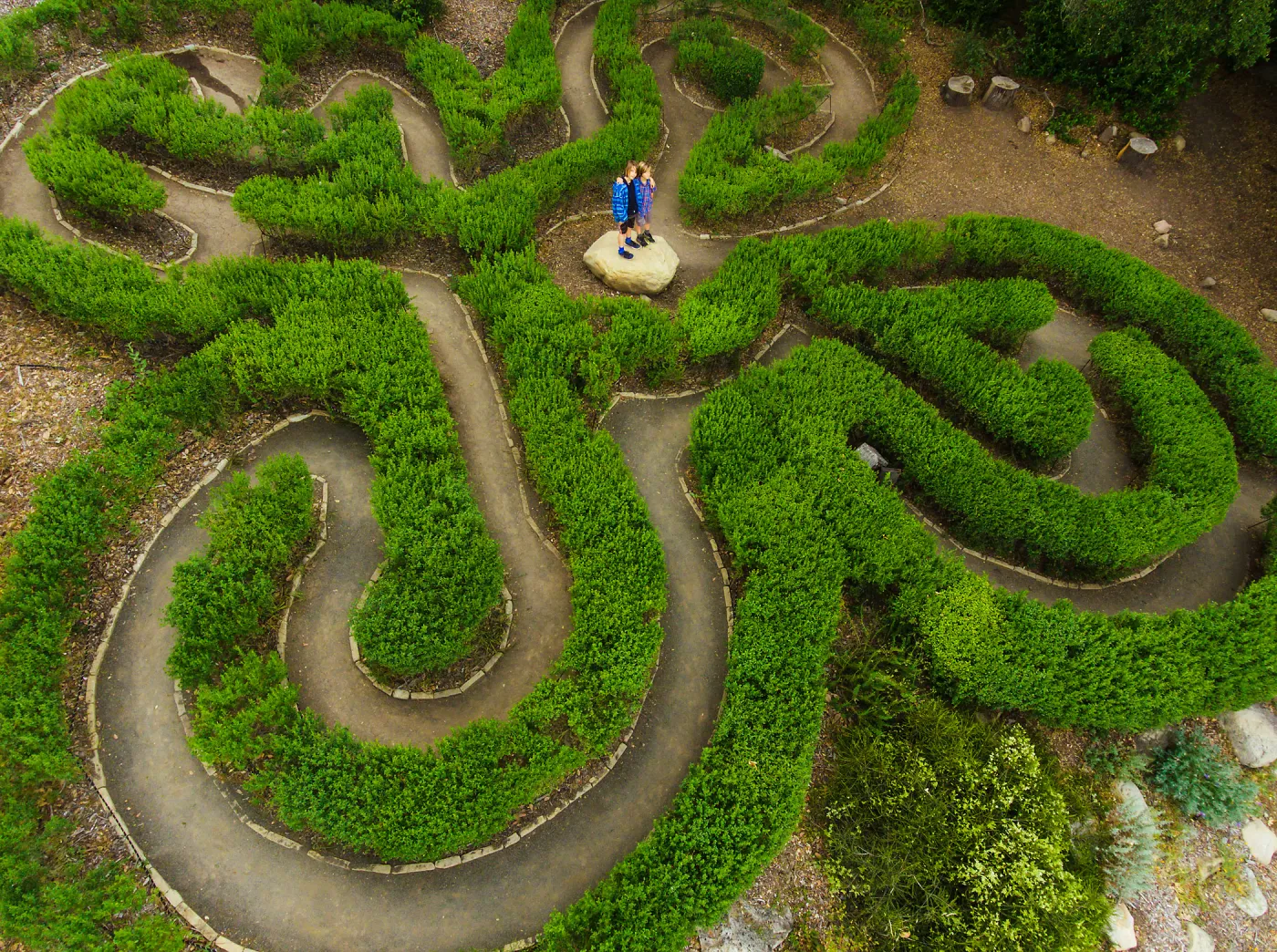 Aerial view of Centennial Maze
