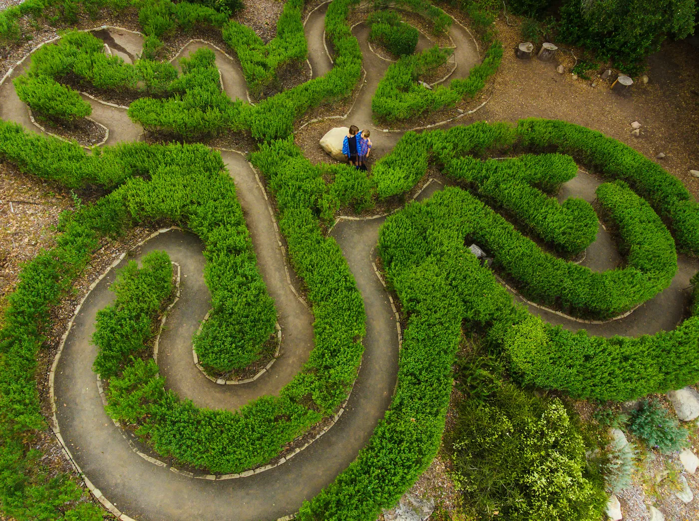 Aerial view of Centennial Maze