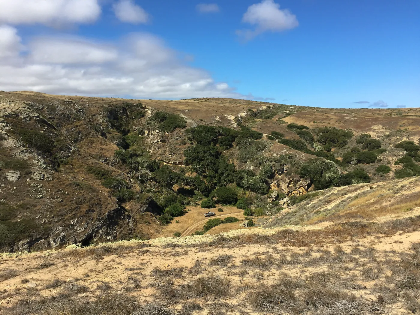 Santa Rosa Island Trip, hiking on Smith Highway to Lobo Canyon