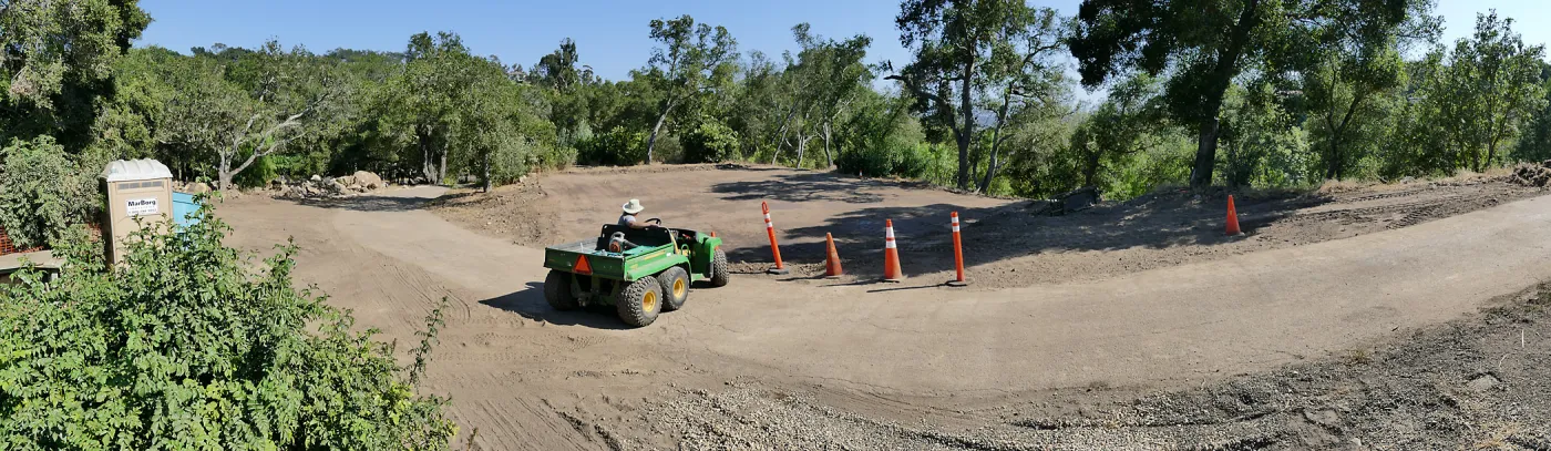 Site of new horticulture barn after grading