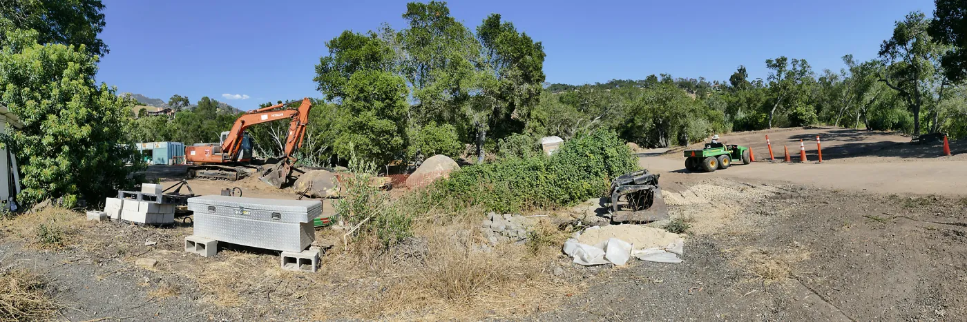 Site of new horticulture barn after grading
