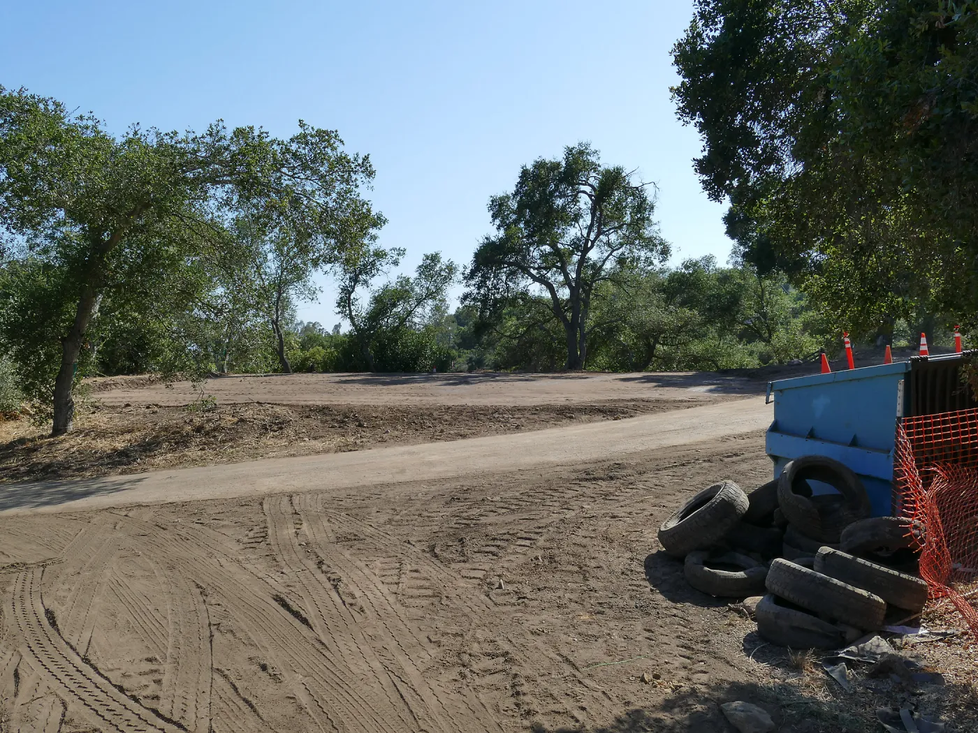 Site of new horticulture barn after grading