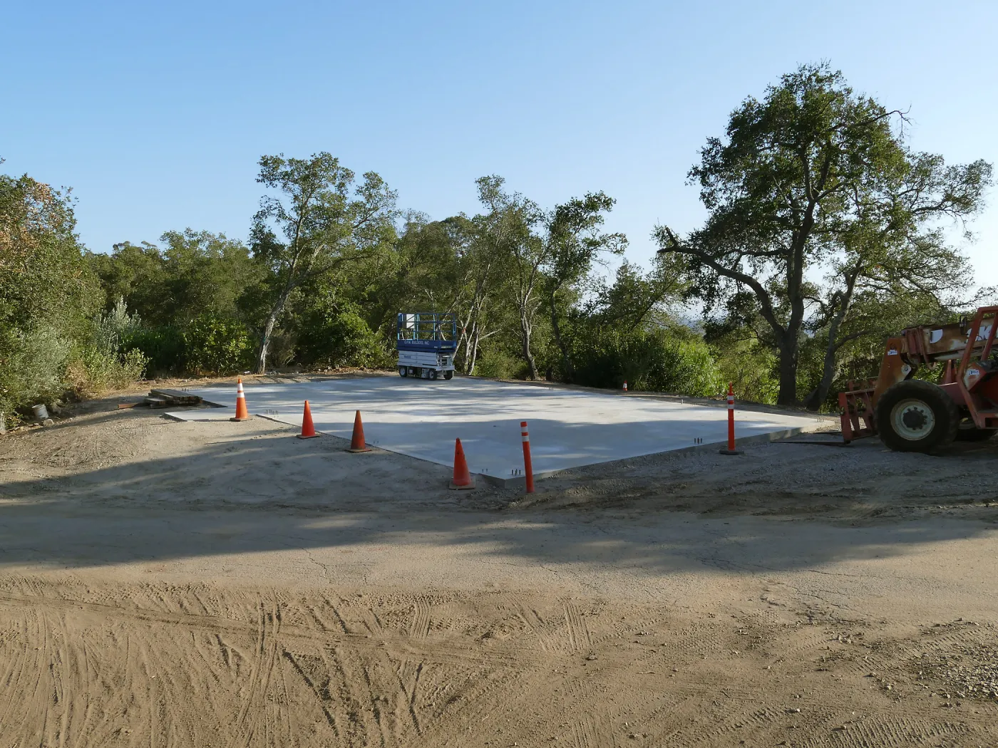 Concrete pad for new horticulture barn