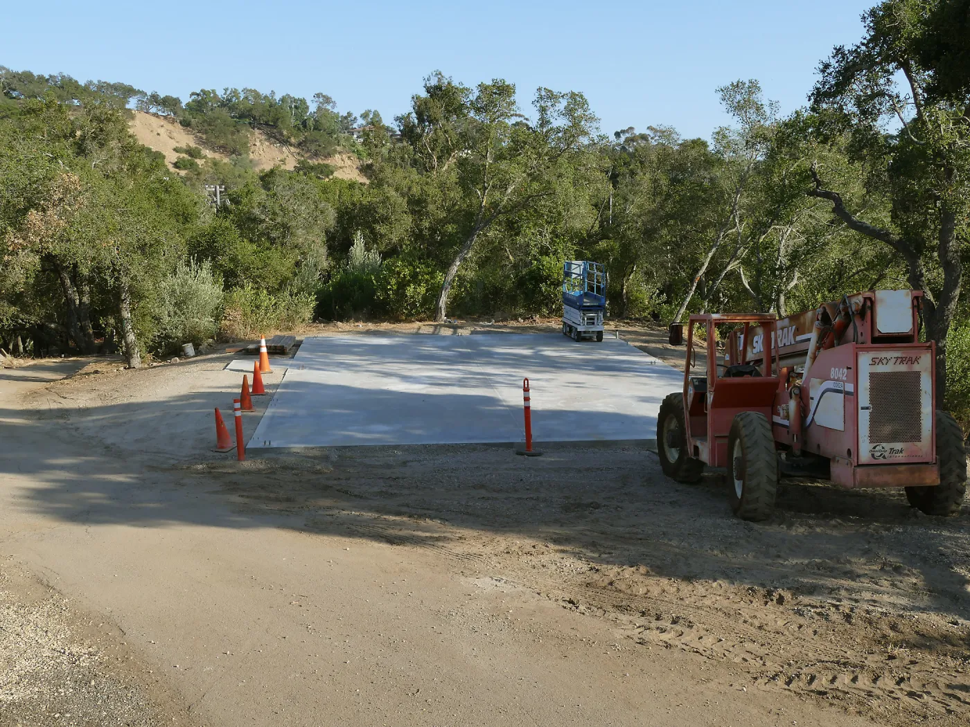 Concrete pad for new horticulture barn