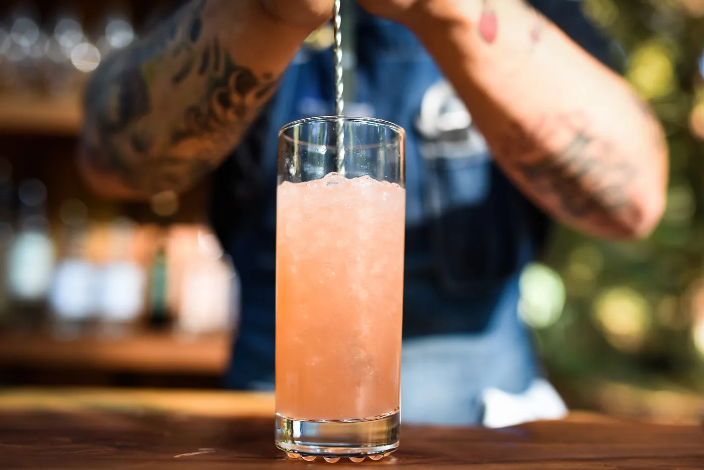 Garden to Table Dinner in the Redwoods 2017, Strawberry Yerba Buena Swizzle