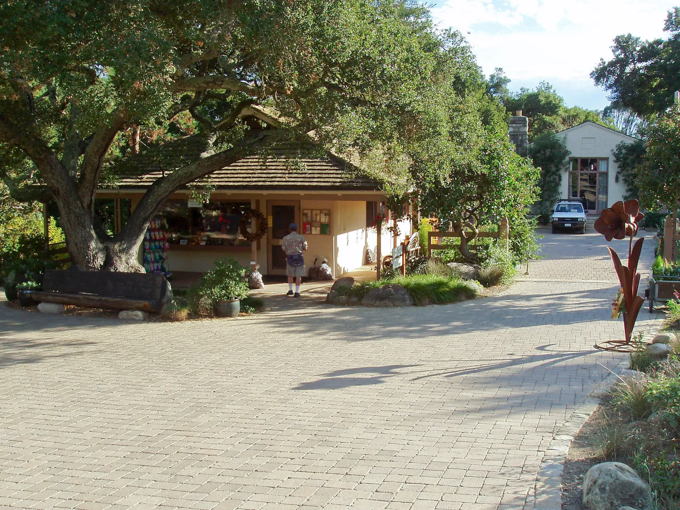 North side of North Wing-Gift Shop, Courtyard, and Blaksley Library