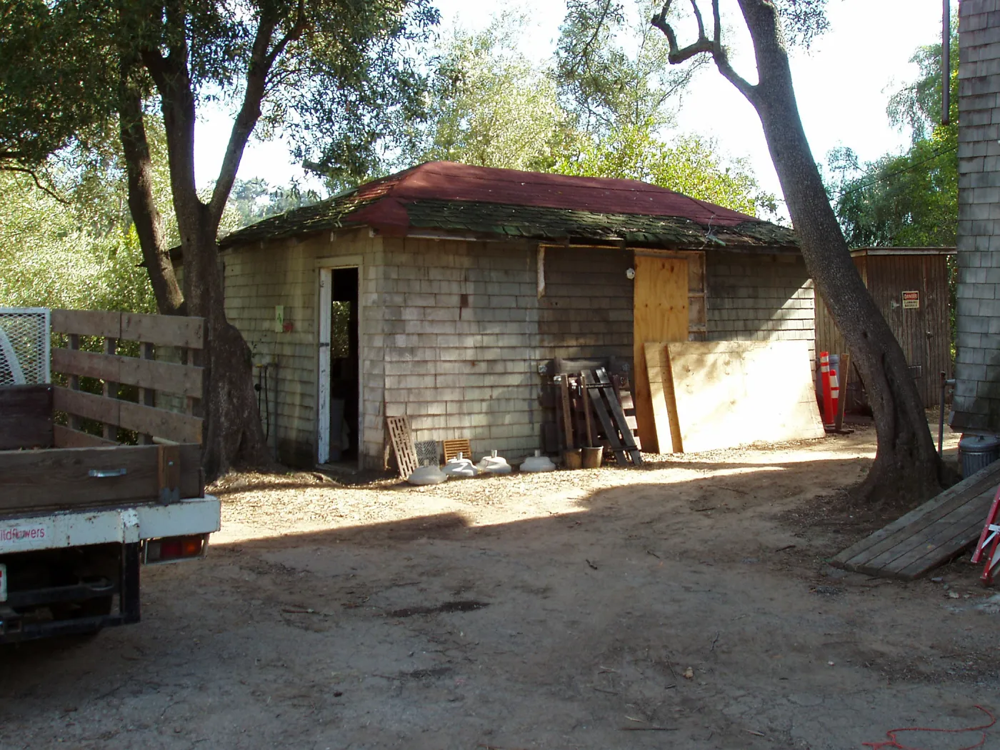 Outbuilding at north east corner of Gane House
