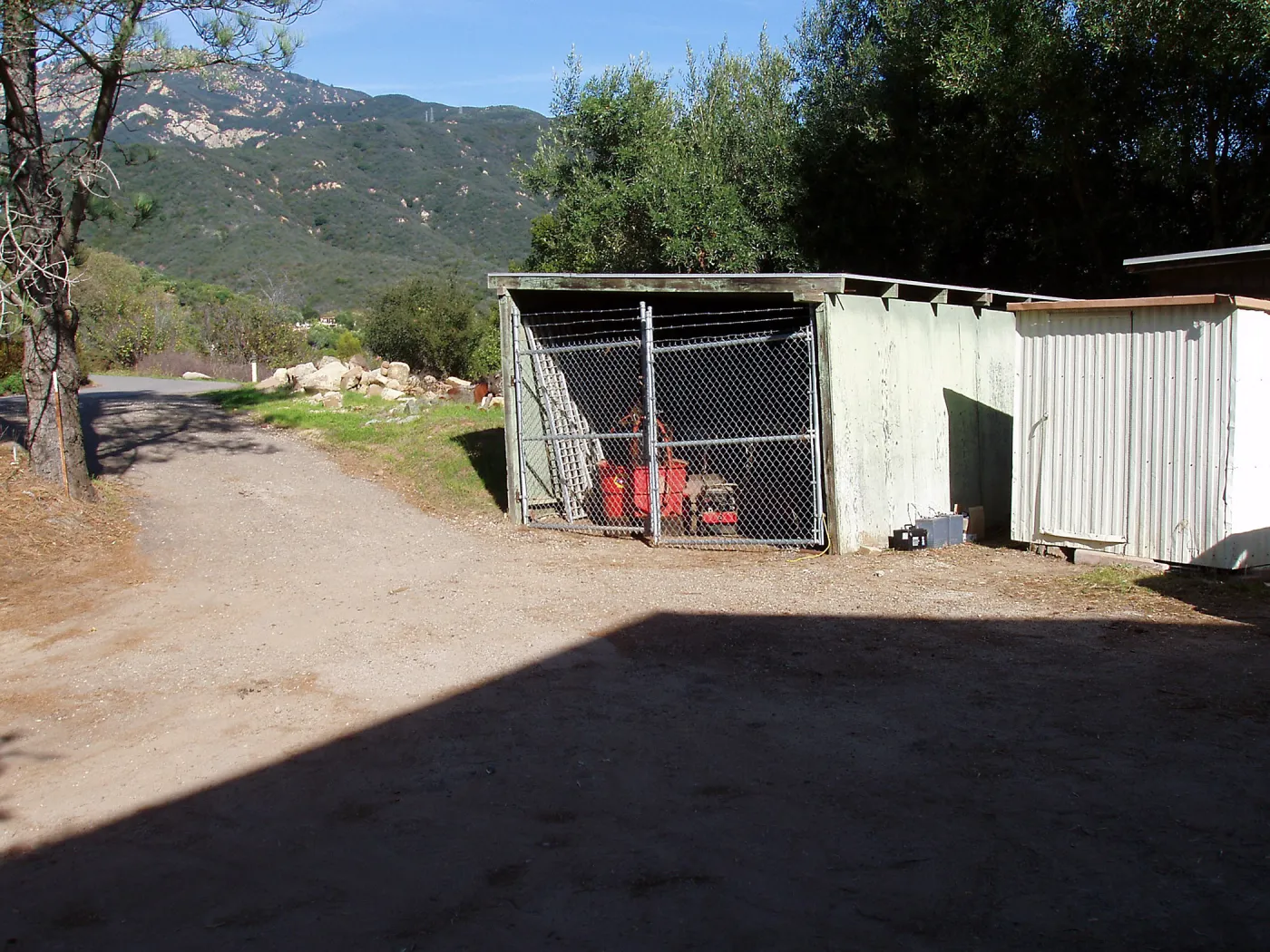 Storage shed north of Gane House