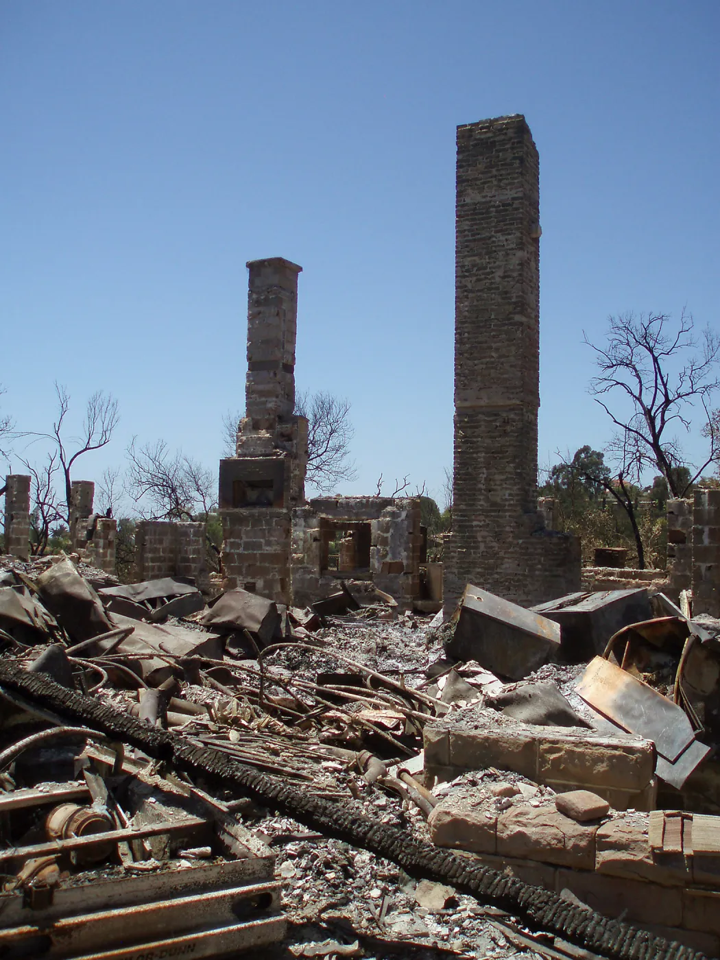 Gane House site after Jesusita fire