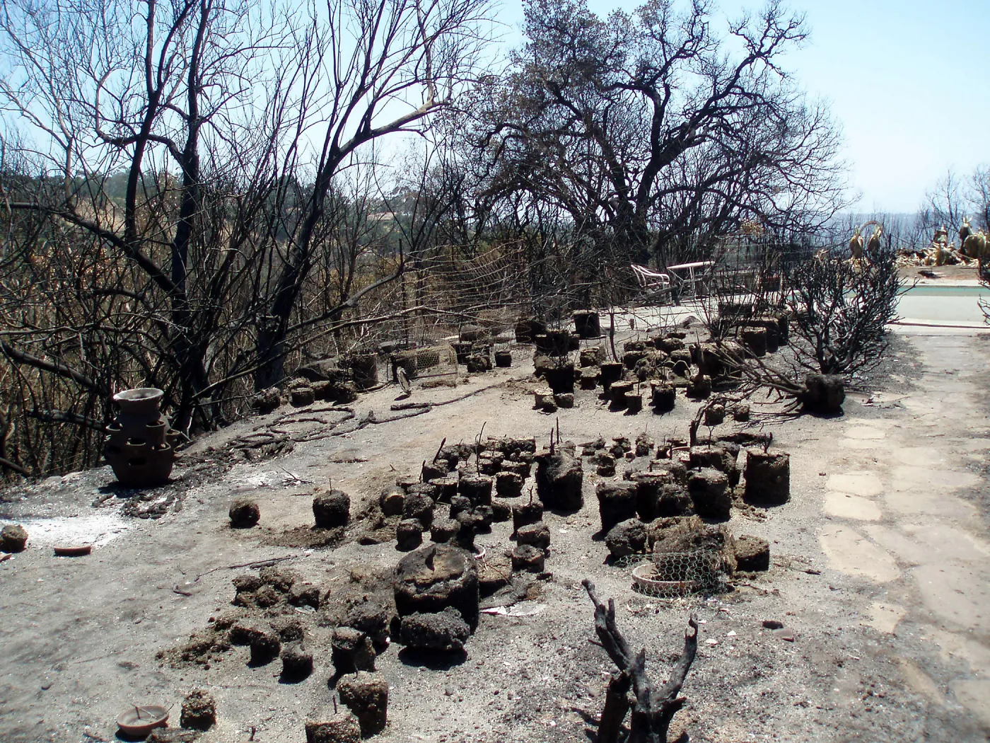 Gane House site after Jesusita fire