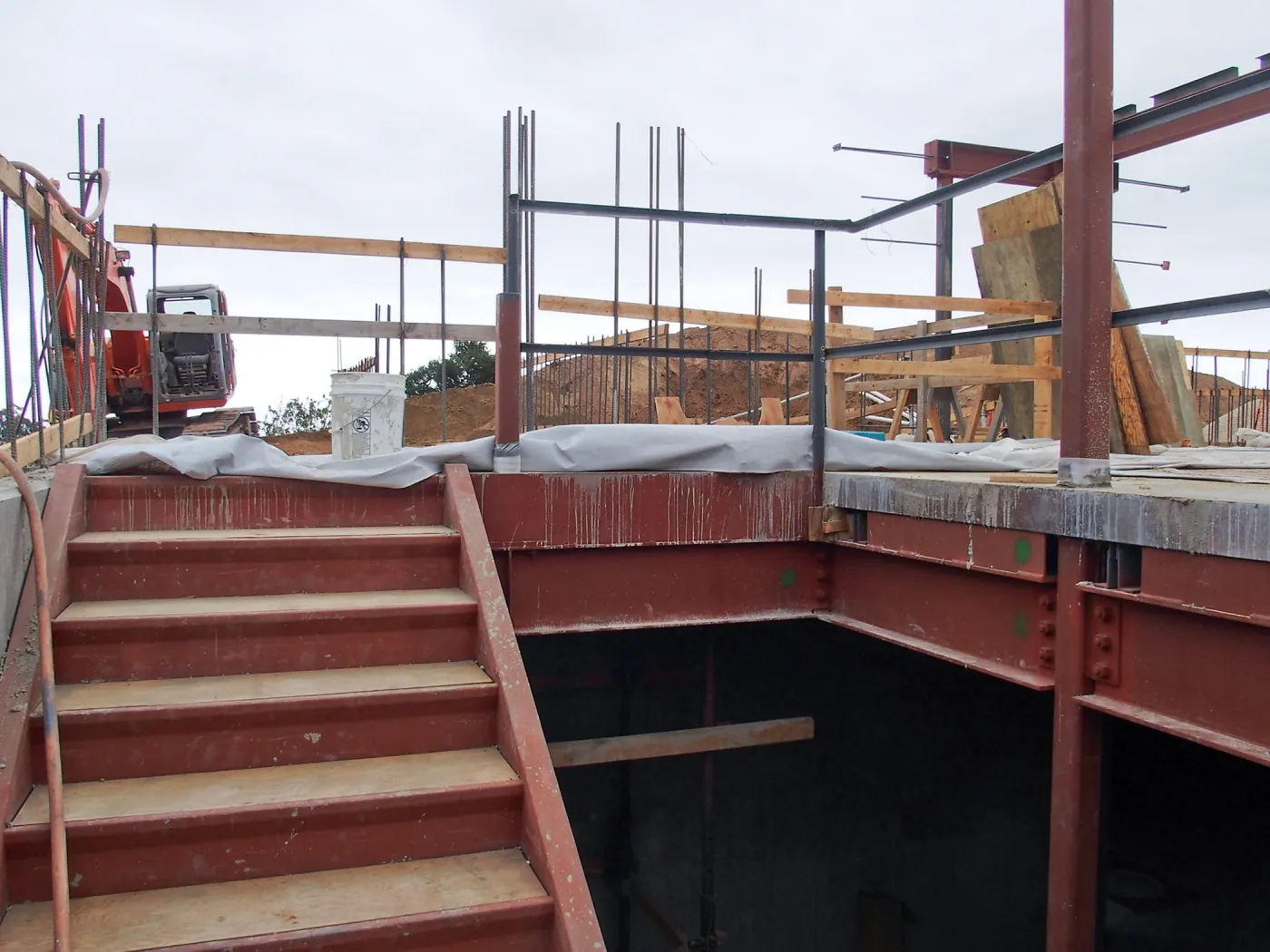 Pritzlaff Conservation Center construction, stairway