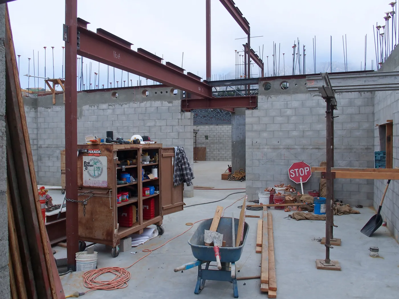 Pritzlaff Conservation Center Construction, looking north across first floor common area
