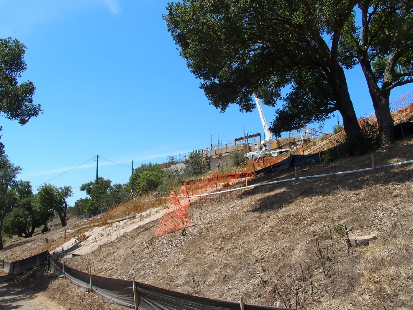 Pritzlaff Conservation Center Construction, view looking southwest from East Slope service road