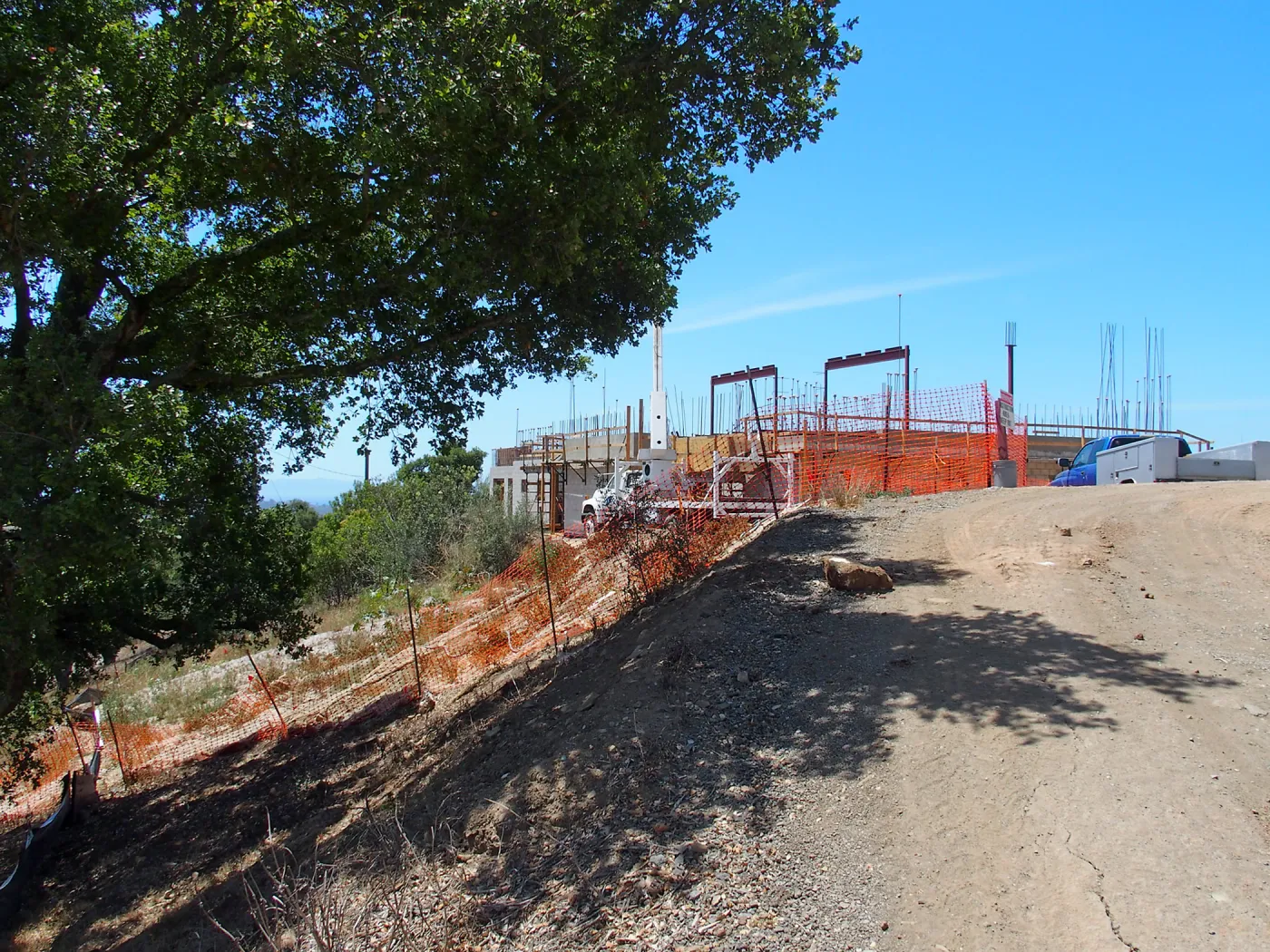Pritzlaff Conservation Center Construction, view looking southwest from East Slope service road