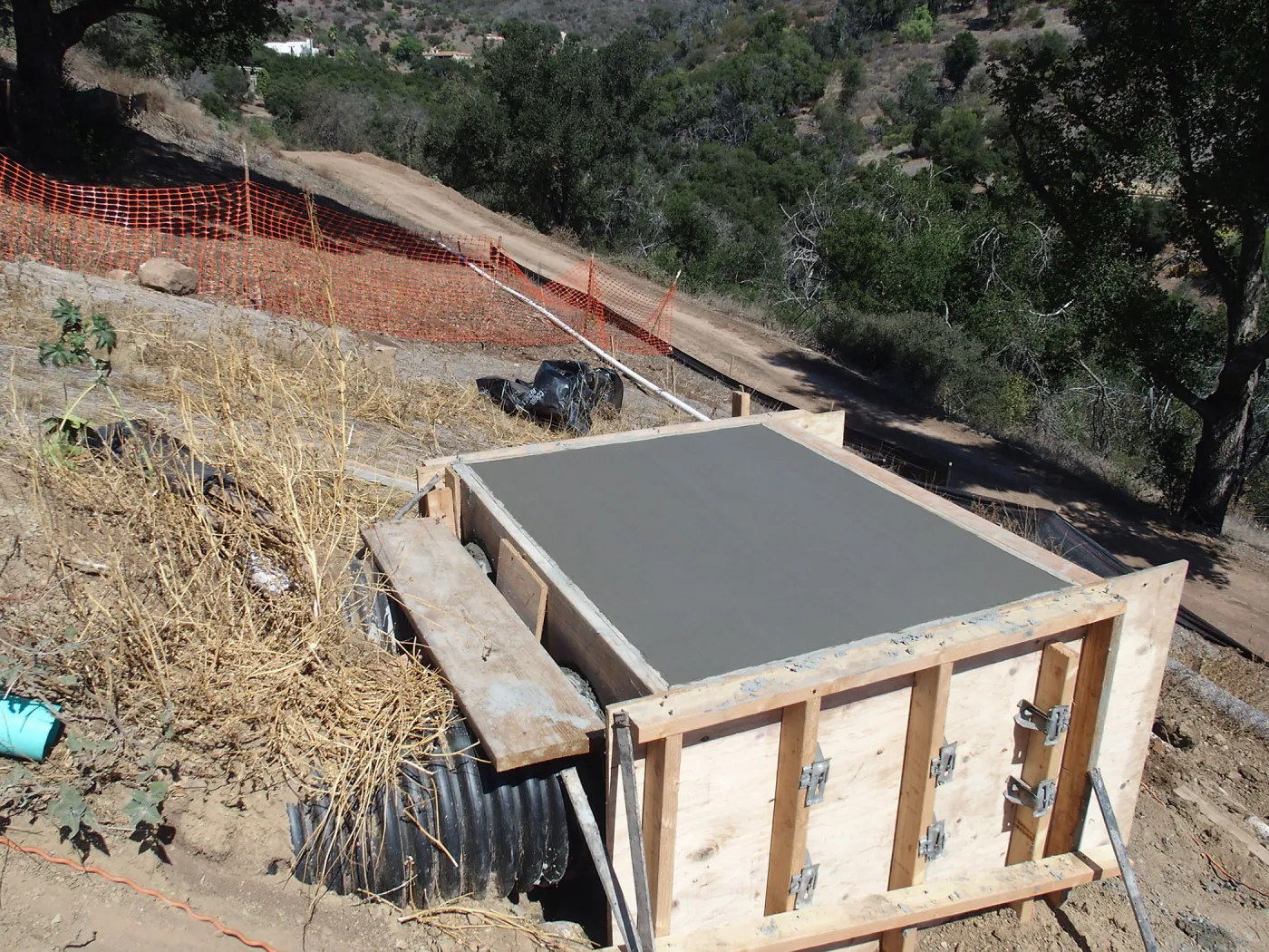 Pritzlaff Conservation Center construction, earth tube intake housing