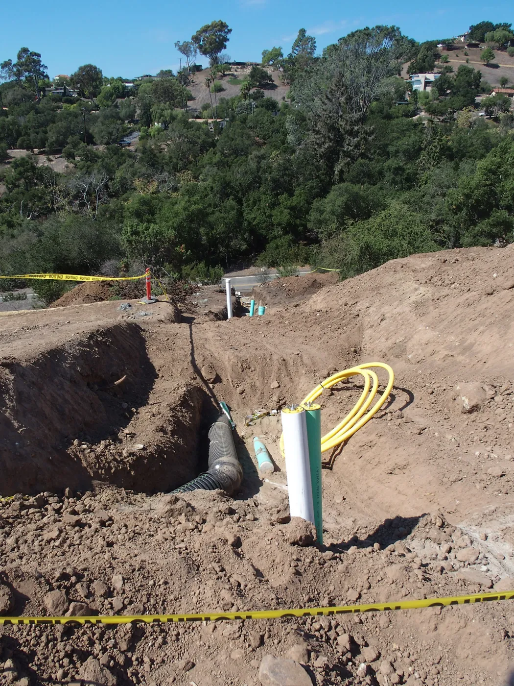 Pritzlaff Conservation Center construction, stormwater detention tank drain