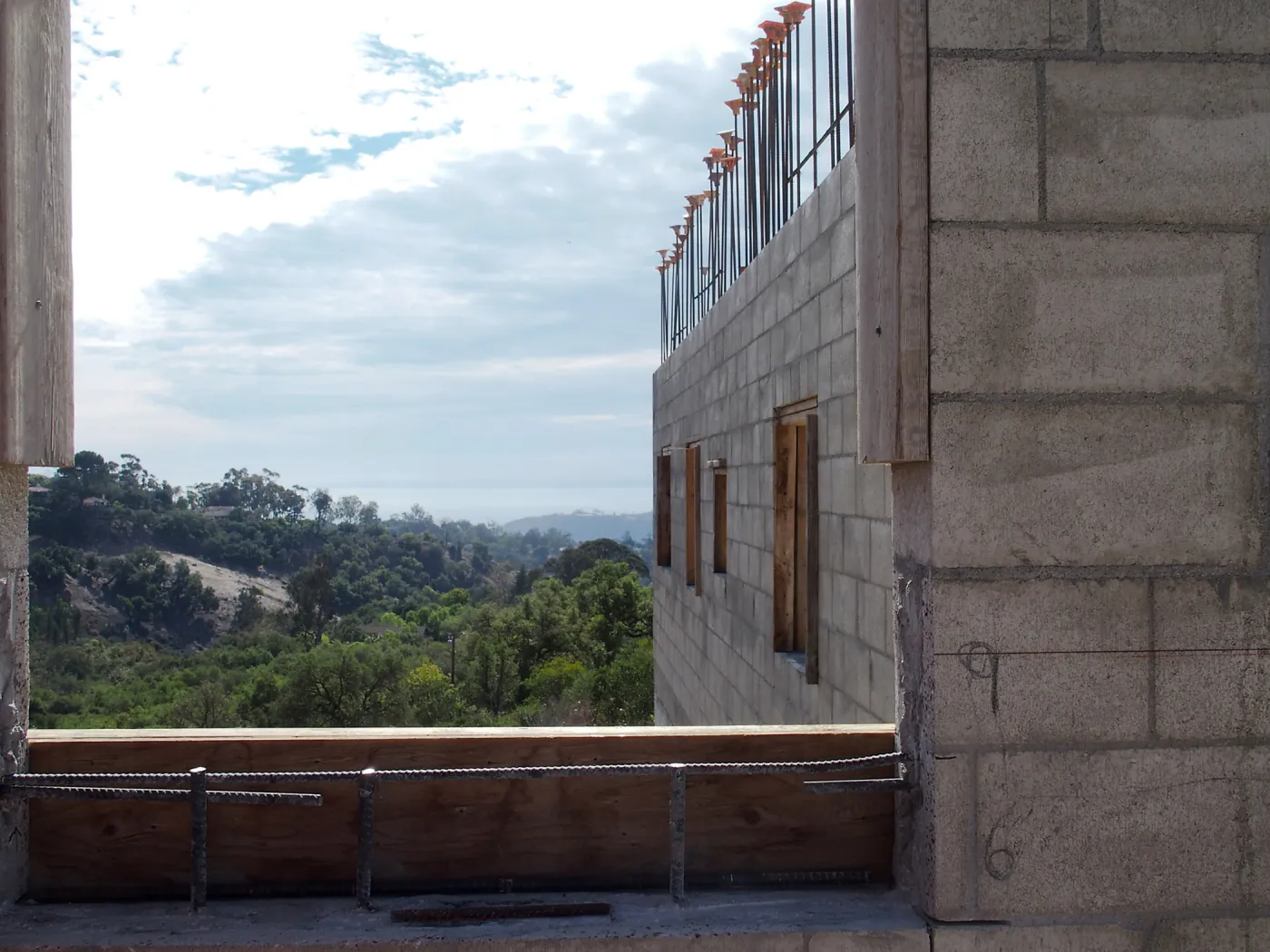 Pritzlaff Conservation Center construction, east wall looking south