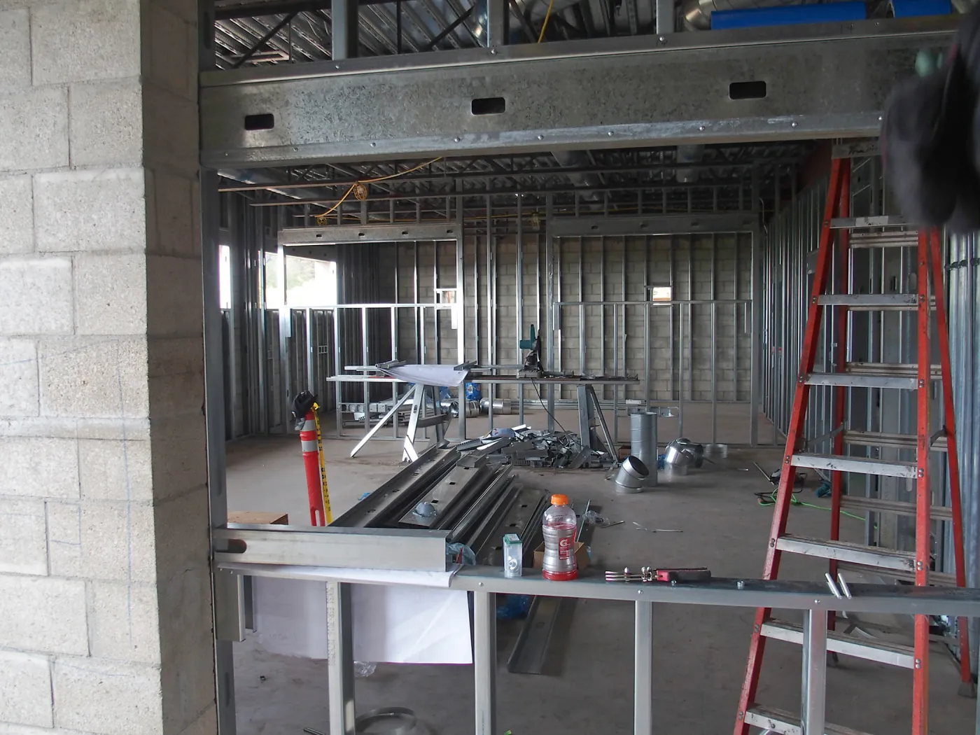 Pritzlaff Conservation Center construction, first floor research lab area looking north