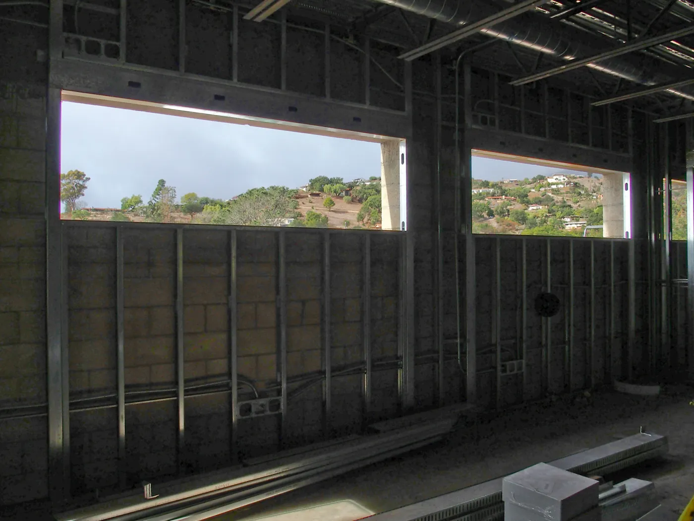 Pritzlaff Conservation Center construction, research lab area looking northwest