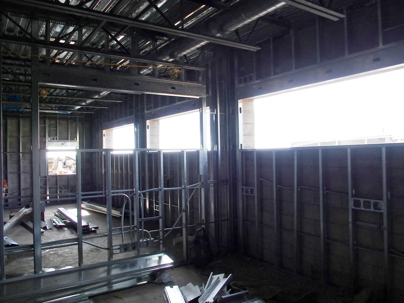 Pritzlaff Conservation Center construction, research lab area looking southwest