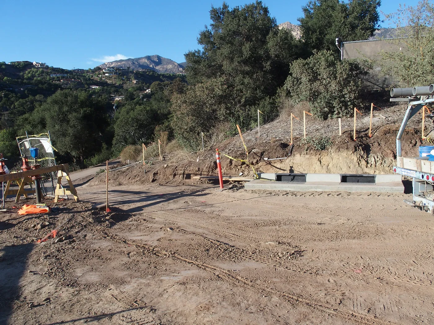 Pritzlaff Conservation Center construction, looking northwest down driveway