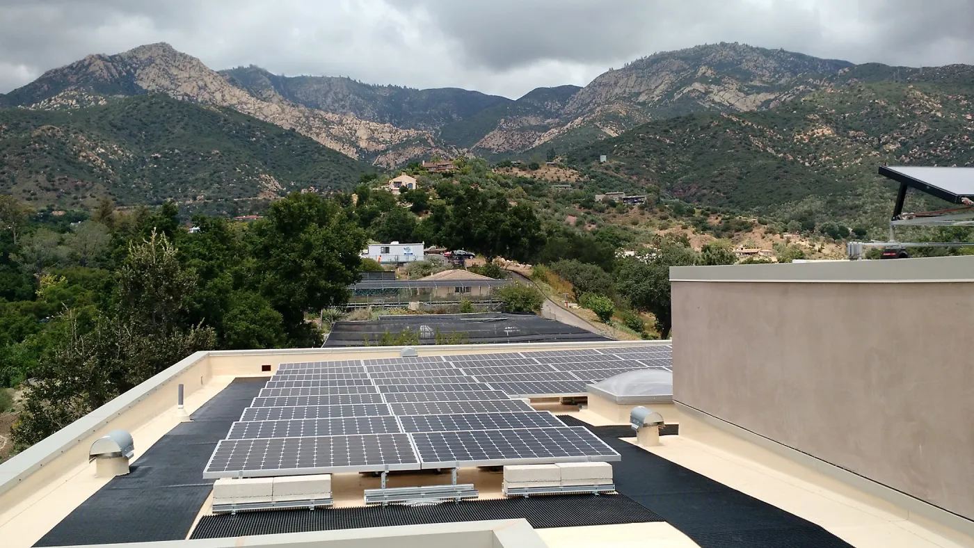 Pritzlaff Conservation Center construction, solar panels on roof