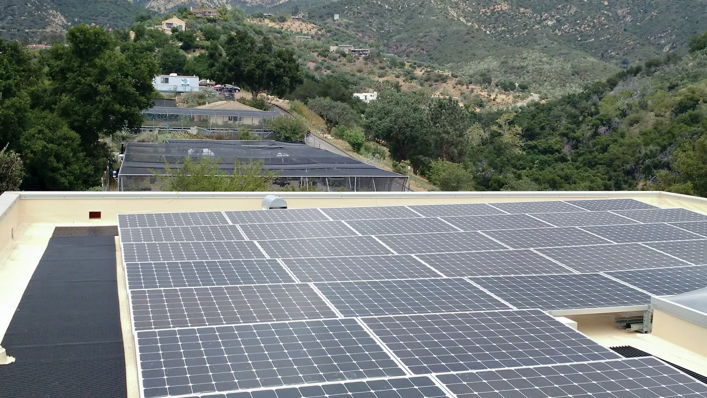 Pritzlaff Conservation Center construction, solar panels on roof