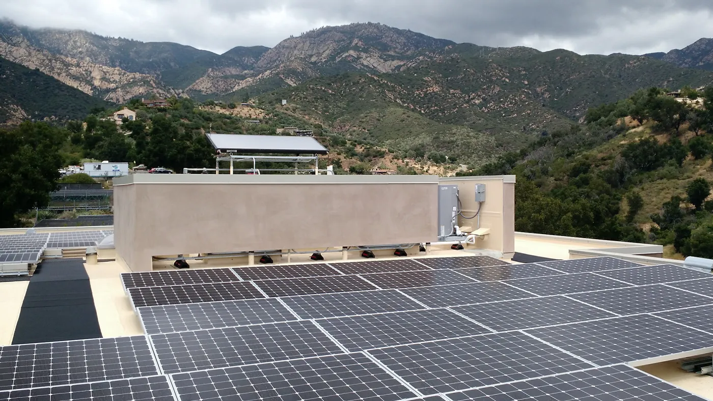 Pritzlaff Conservation Center construction, solar panels on roof
