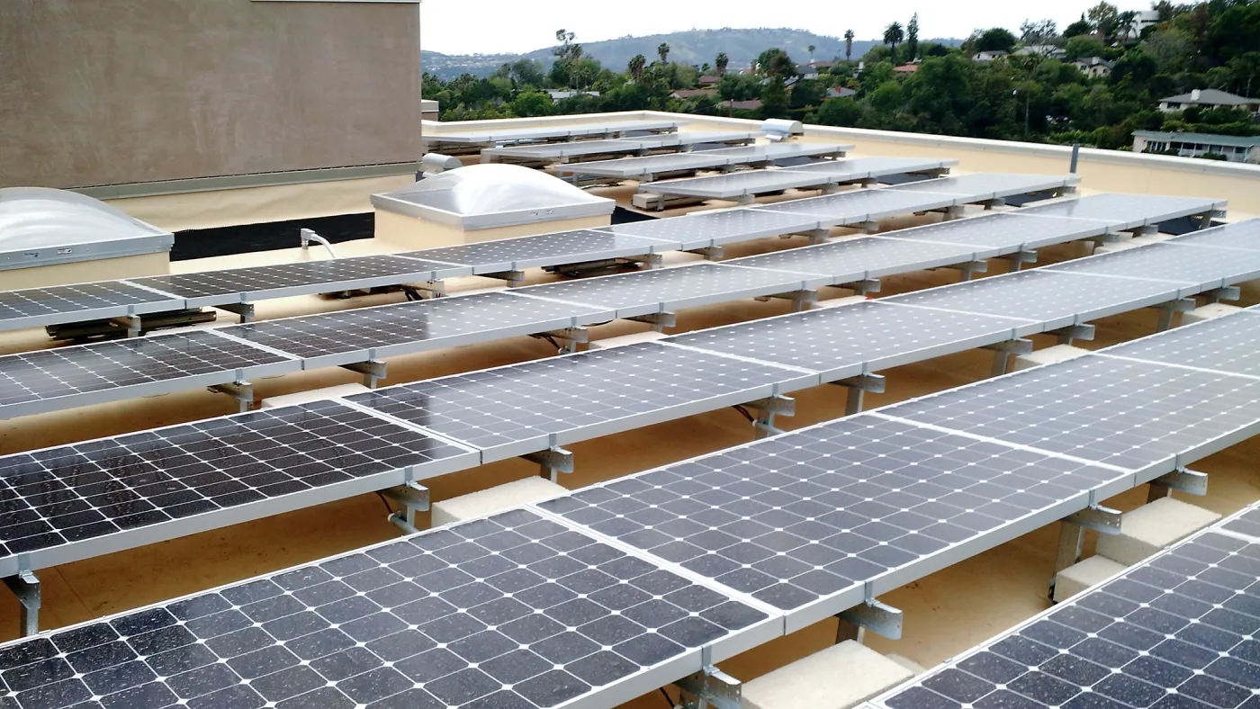 Pritzlaff Conservation Center construction, solar panels on roof
