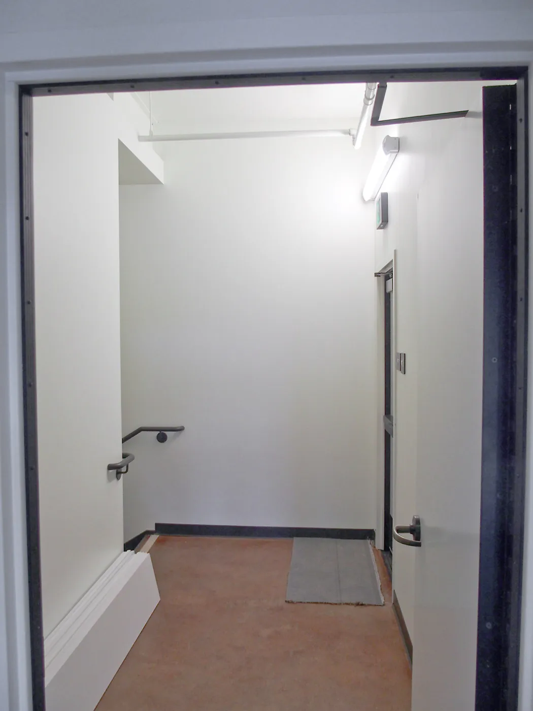 Pritzlaff Conservation Center construction, entrance to basement stairs