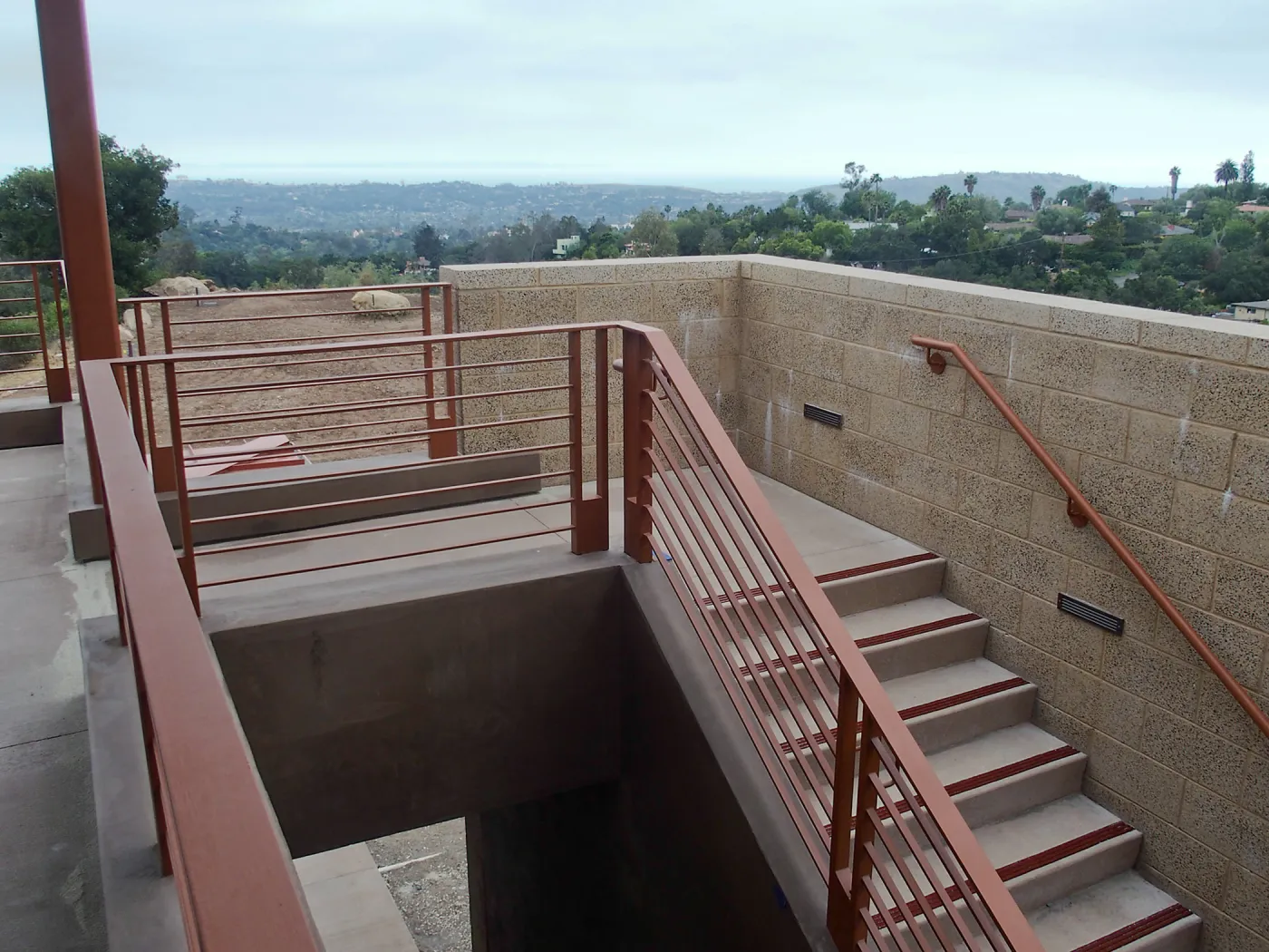 Pritzlaff Conservation Center construction, exterior stairway