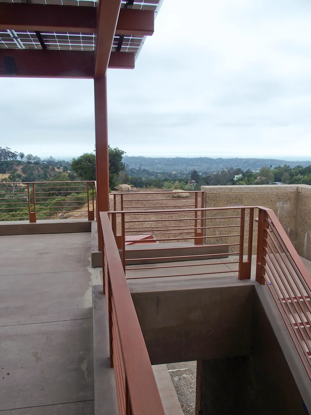 Pritzlaff Conservation Center construction, exterior stairway