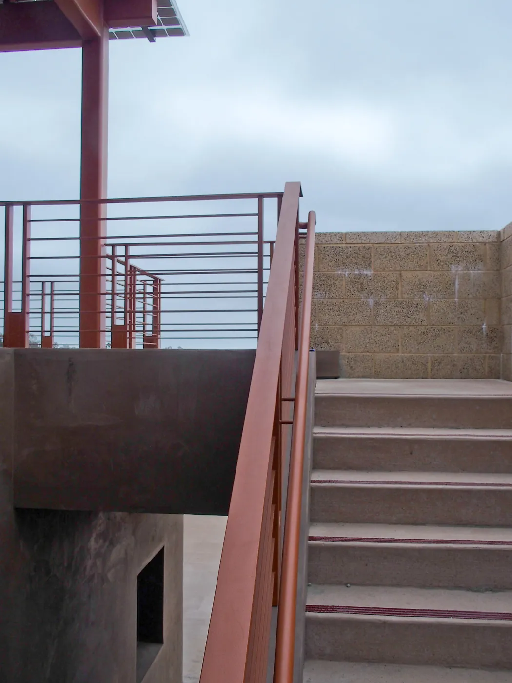Pritzlaff Conservation Center construction, exterior stairway