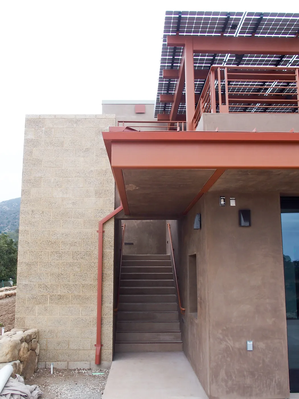 Pritzlaff Conservation Center construction, exterior stairway