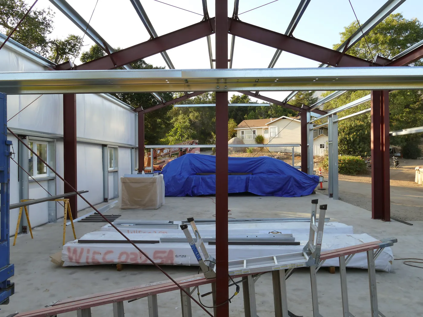 Horticulture Barn Construction, interior looking northwest